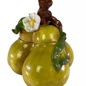 Vintage pear canister.